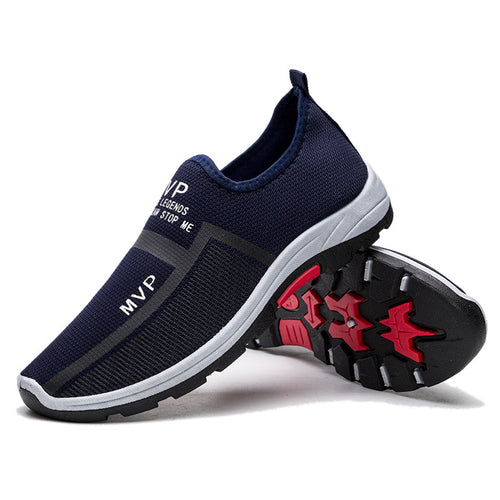 Trendy Men's Slip-On Loafers - Soft Canvas Breathable Flat Shoes with Color Contrast Design - Perfect for Casual/Daily Wea
